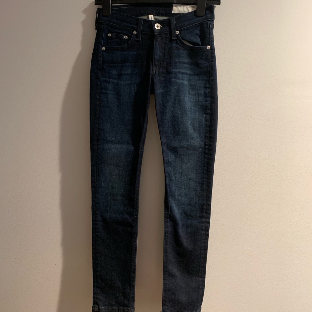 NWT New Rag and Bone Ankle Skinny Blue Jeans 24 Beautiful!